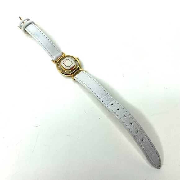 JUVENIA‎ LADIES GOLD PLATED SKELETON COCKTAIL WATCH 17 JEWELS WHITE - Picture 2 of 3